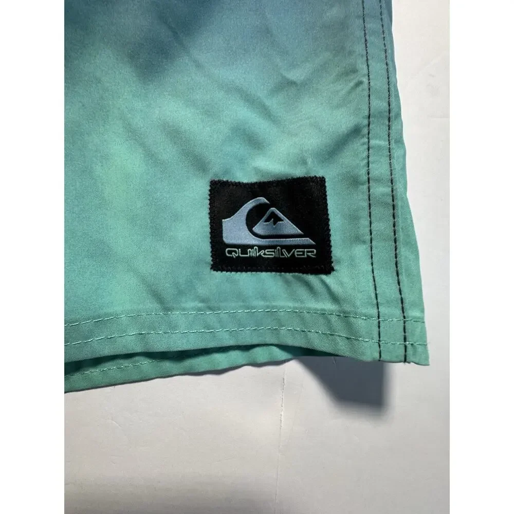 Quiksilver Boardshorts 29 18 Mens Turquoise Ombre Swim Trunks NWT